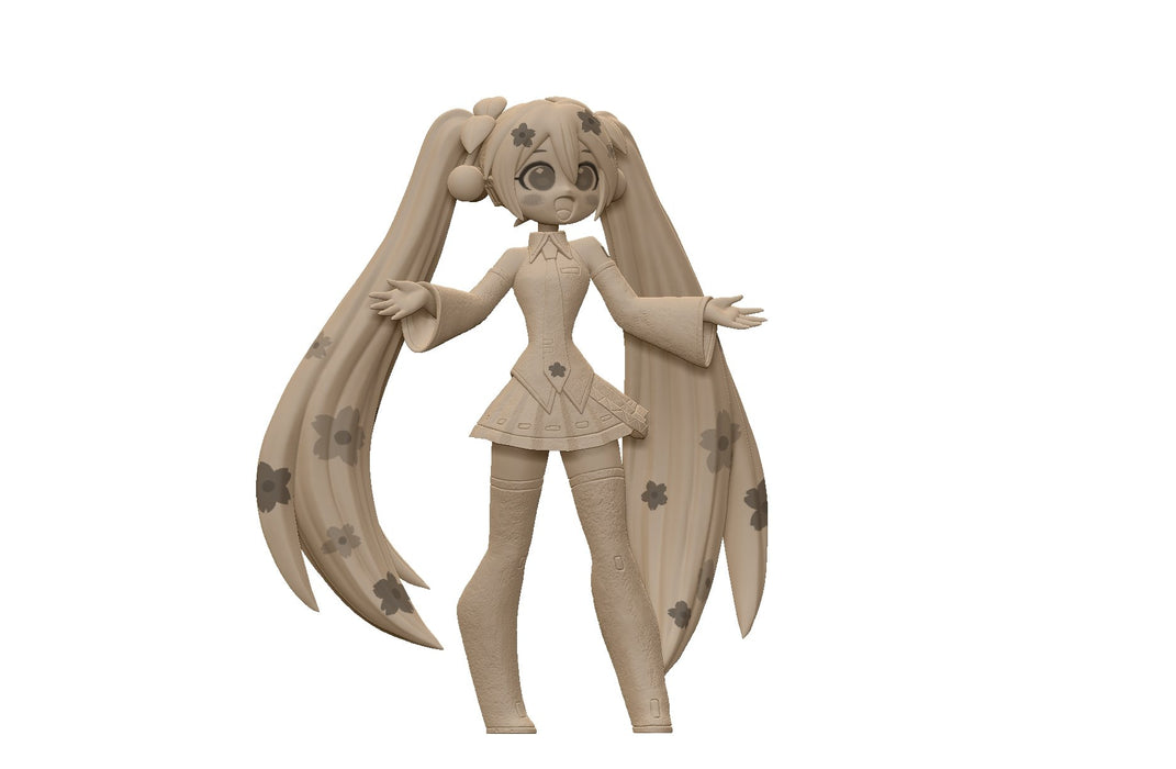 Vocaloid Hatsune Miku Cartoony Figure Sakura Miku Furyu Non Scale Figure Kozuguru