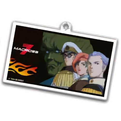 Macross 7 Art Collab Character Dining Acrylic Key Chain Mascot