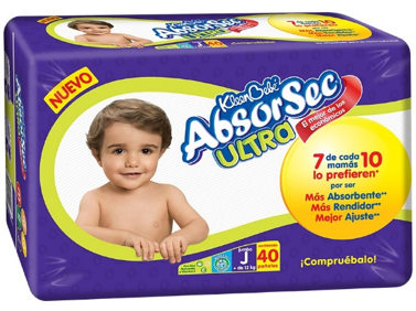 Panal Kleen Bebe Absorsec Jumbo 40pz Tiendamax