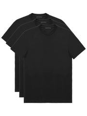 PRADA 3-pack cotton jersey crewneck t-shirts black