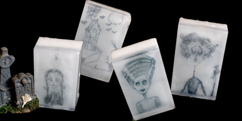 Halloween Printed Body Soaps with Art By Starla