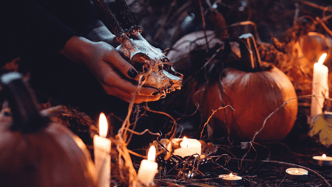 altar at samhain festival