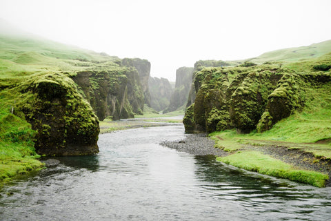 Green Canyon with river flowing through