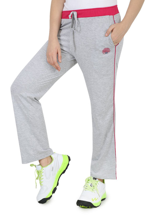 Slim-Fit Grey Womens Track Pants 