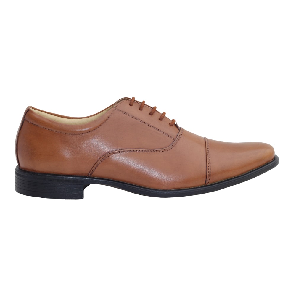 Tan Genuine Leather Oxford Lace-up Shoes – YZBuyer