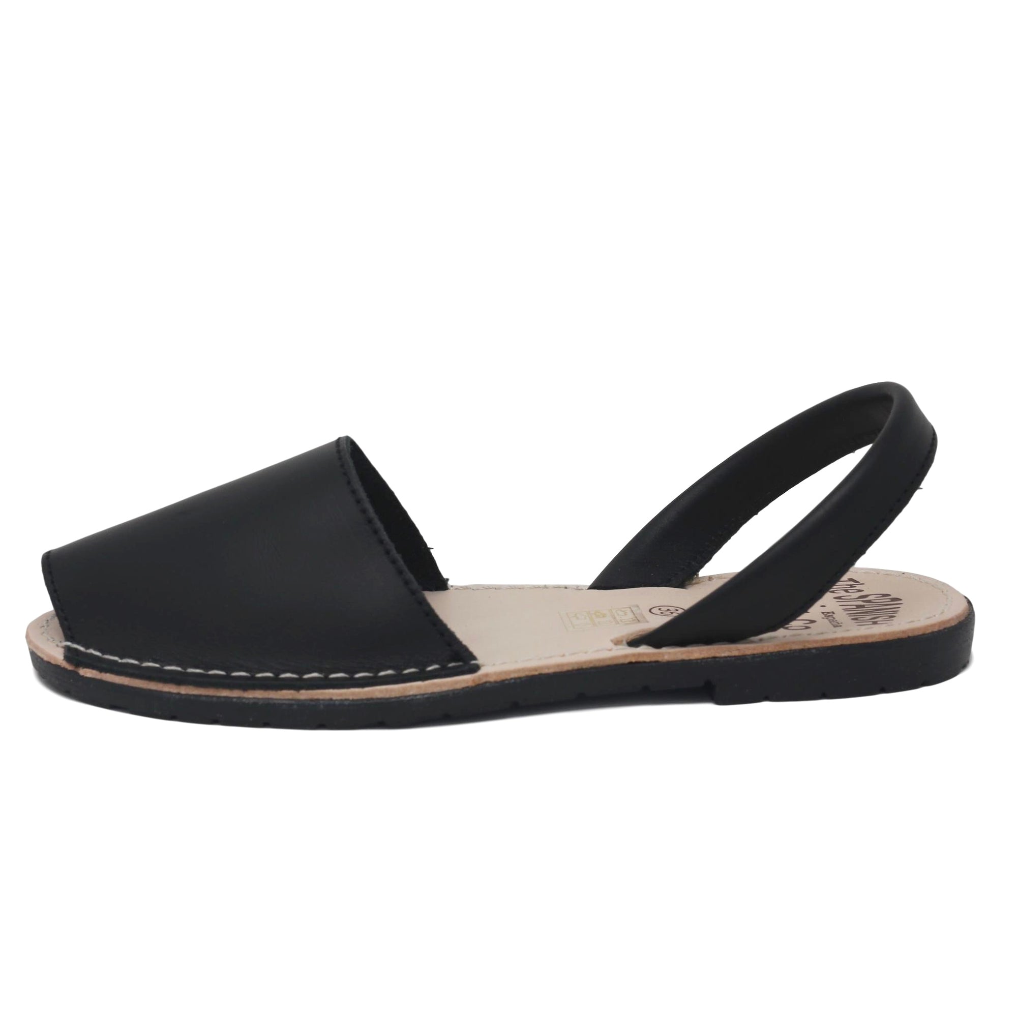 Classic black sandals | Beautiful leather sandals made in Spain