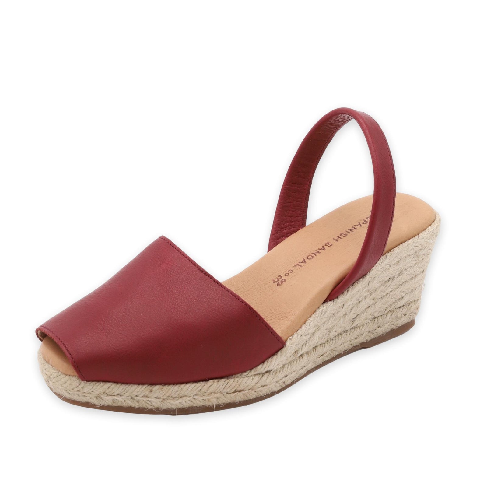 Tan nubuck espadrille wedges - The Spanish Sandal Company