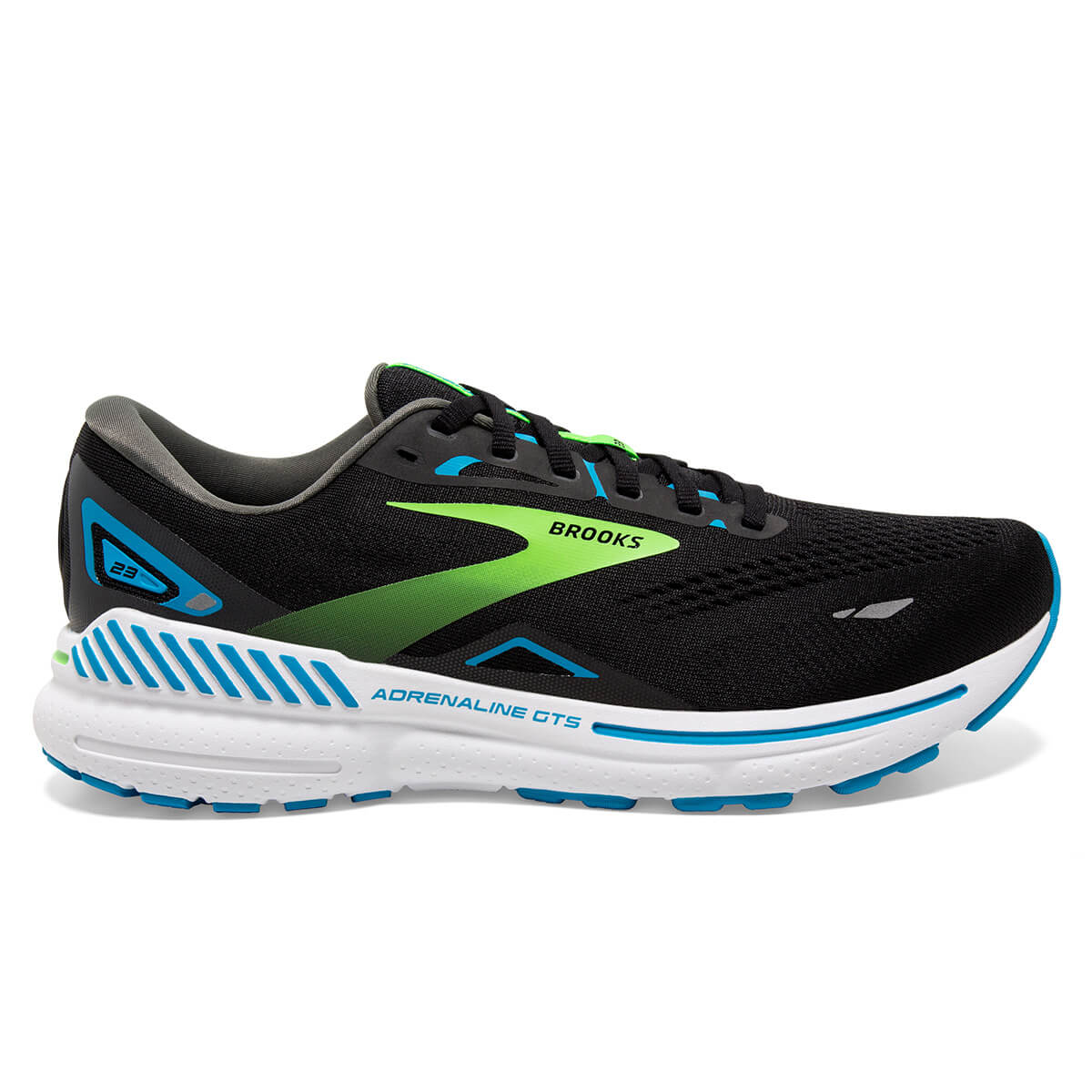 Brooks Adrenaline GTS 23 Mens | Black/hawaiian Ocean/green - Black