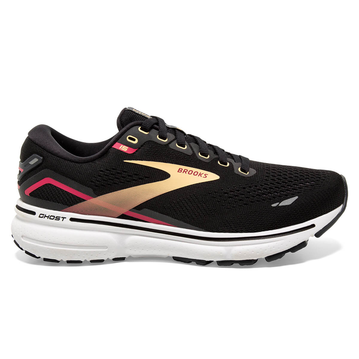 Brooks Ghost 15 Womens | Black/orange/raspberry - Black