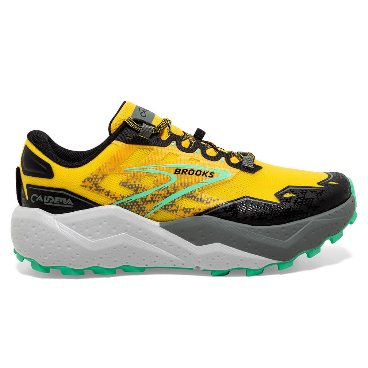 Brooks Caldera 7 Mens | Lemon Chrome/black/springbud - Yellow / Standard / 8.5