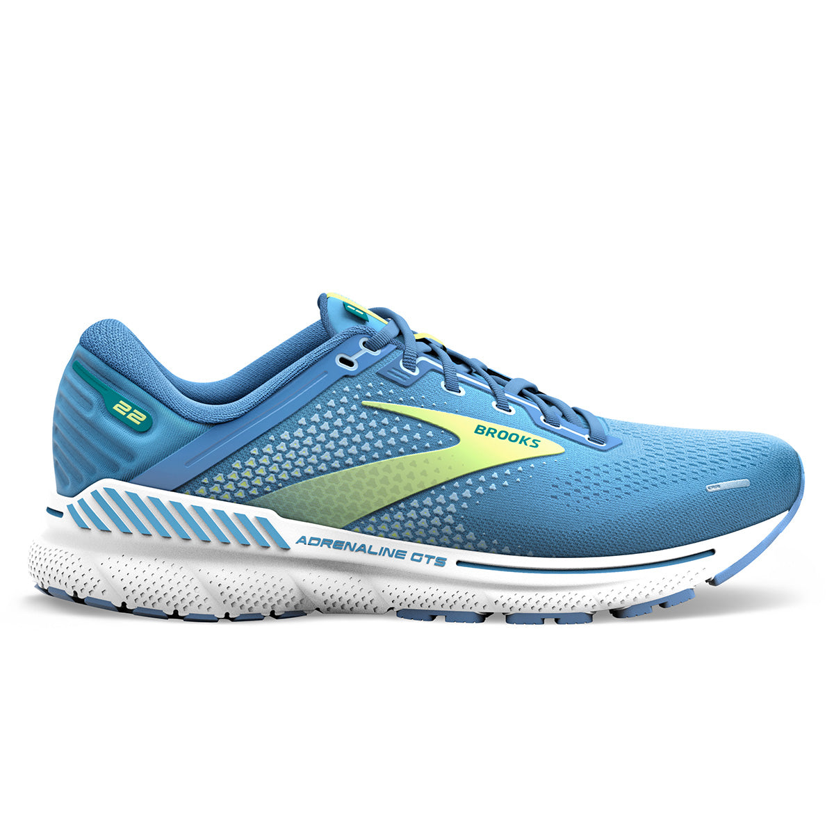 Brooks Adrenaline GTS 22 Womens | Silver Lake Blue/green/white - Blue