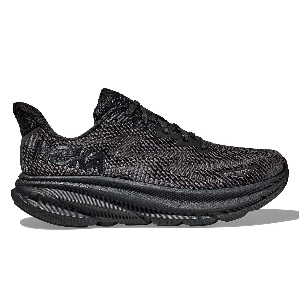 Hoka Clifton 9 Womens | Black / Black - Black