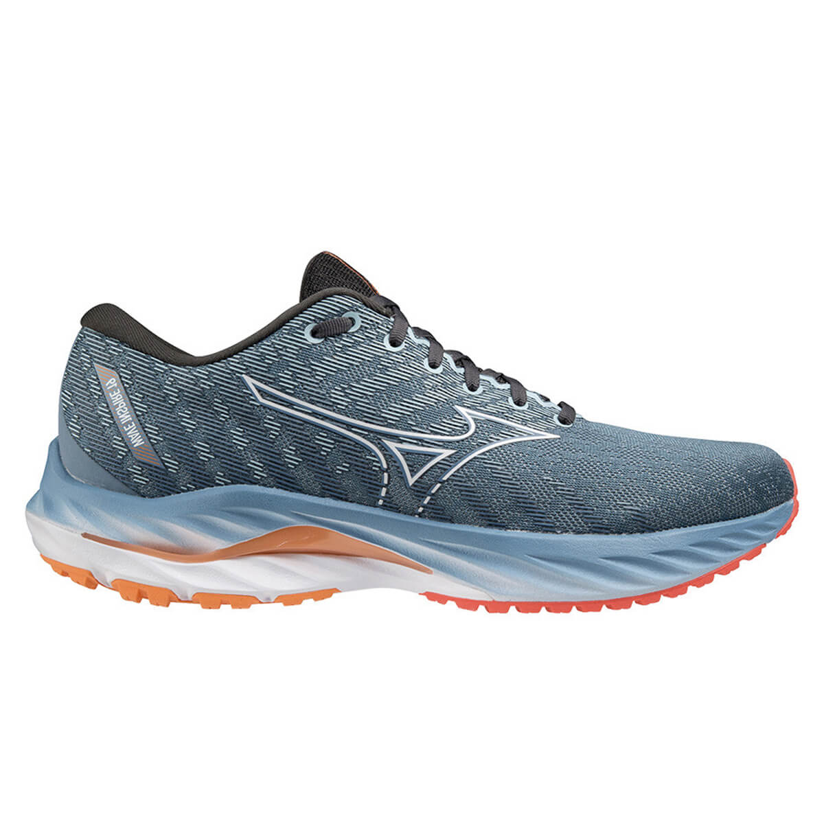 Mizuno Wave Inspire 19 Mens | Provincial Blue/white/light Orange - Blue