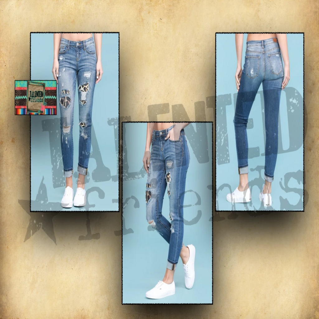 judy blue jeans leopard