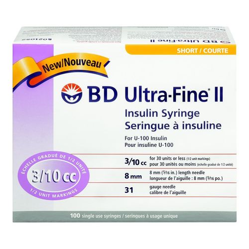 Ultrafine Ii Syringe 3 10cc 31g 8mm Diabetes Express