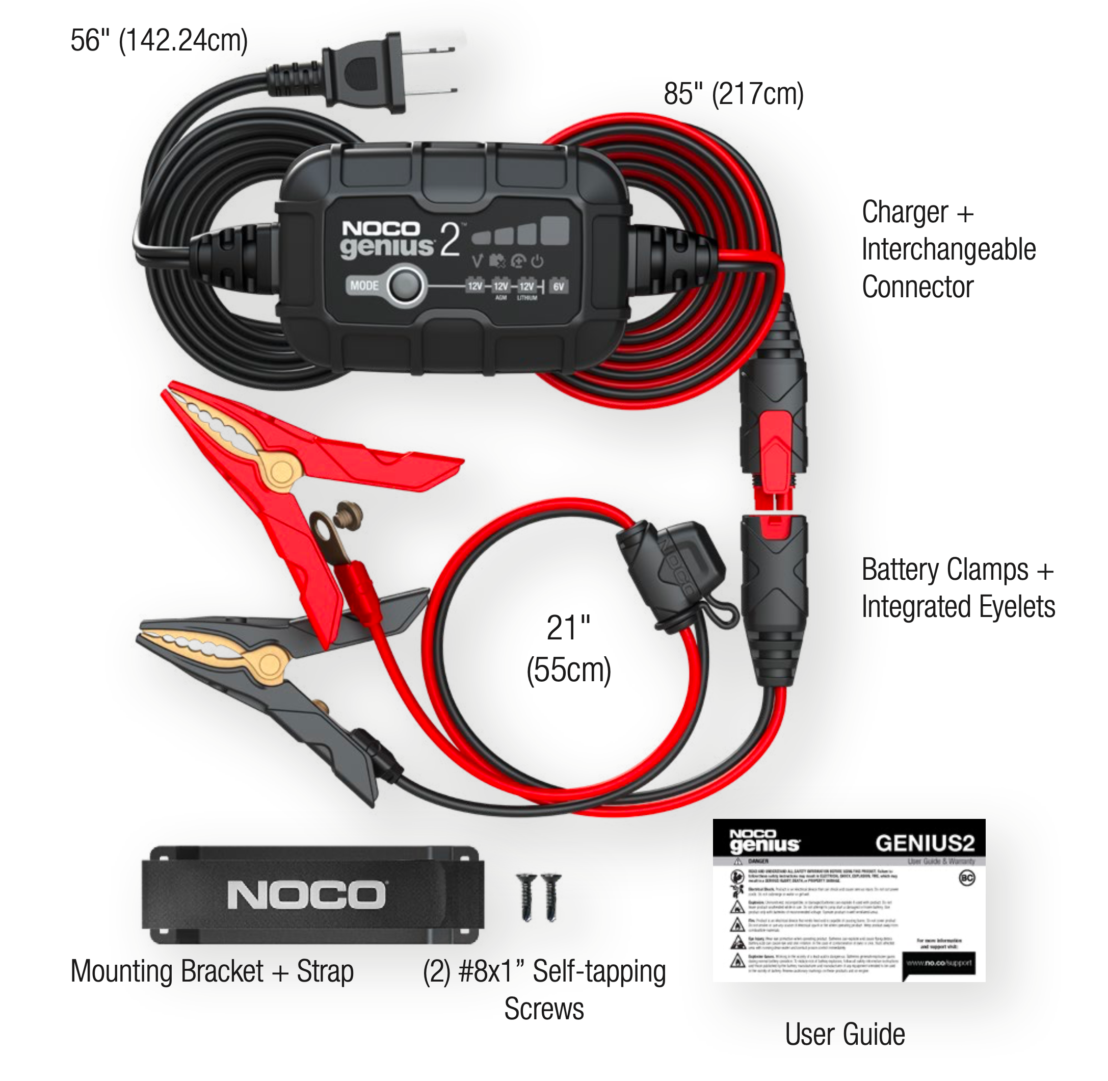 Noco Genius 2 Battery Charger + Maintainer | Battery Guys