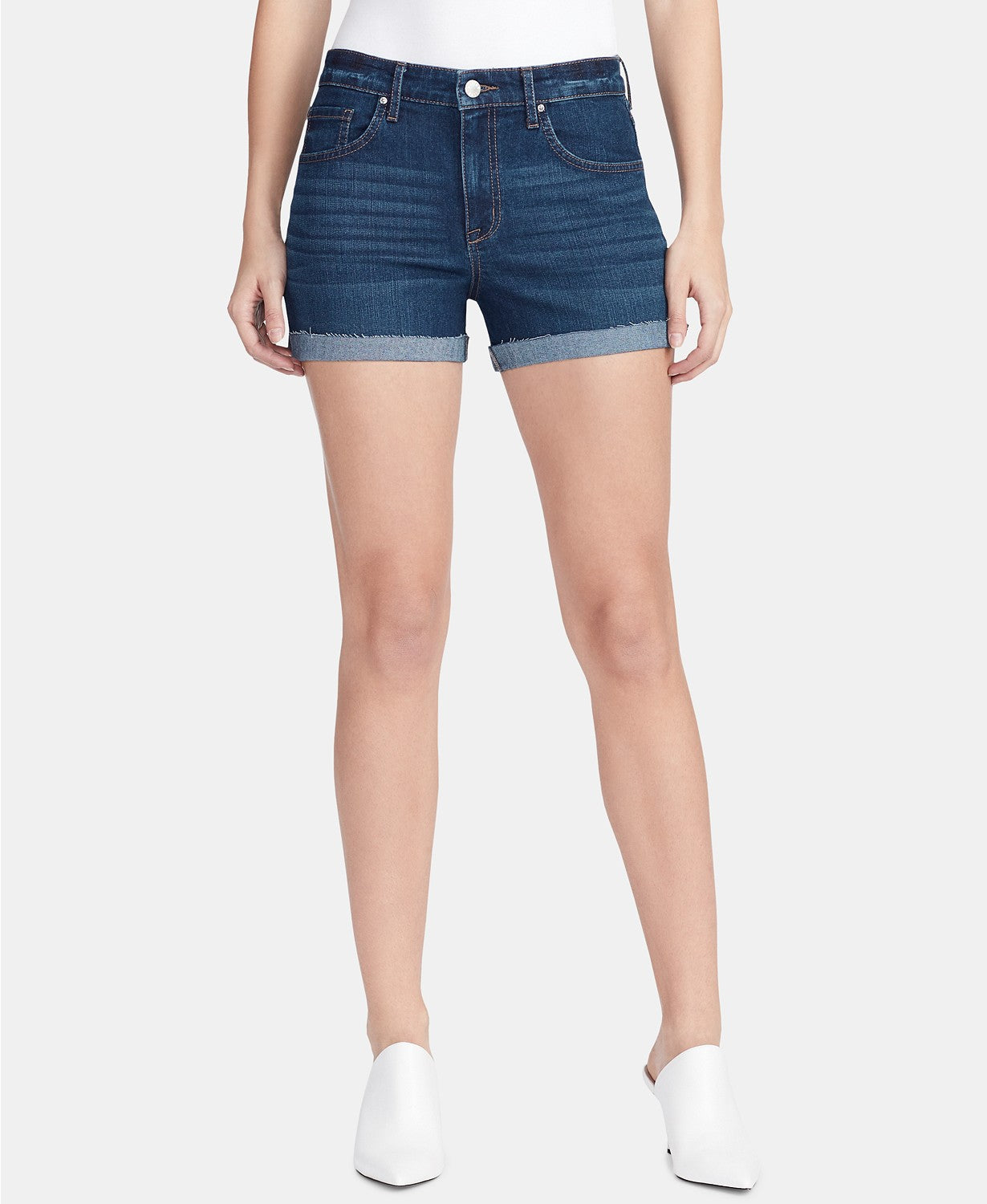 high low jean shorts