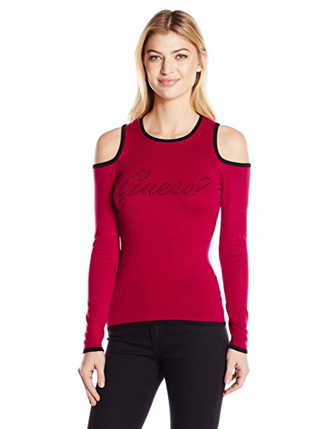 1) GUESS Holly Graphic Top Chili Red XS
