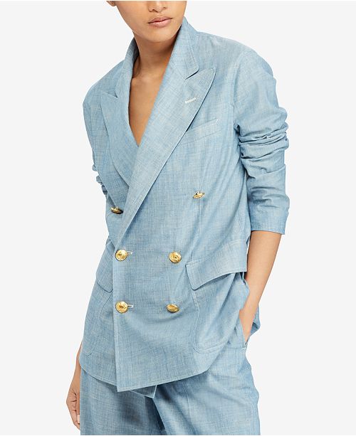 ralph lauren women's double breasted blazer