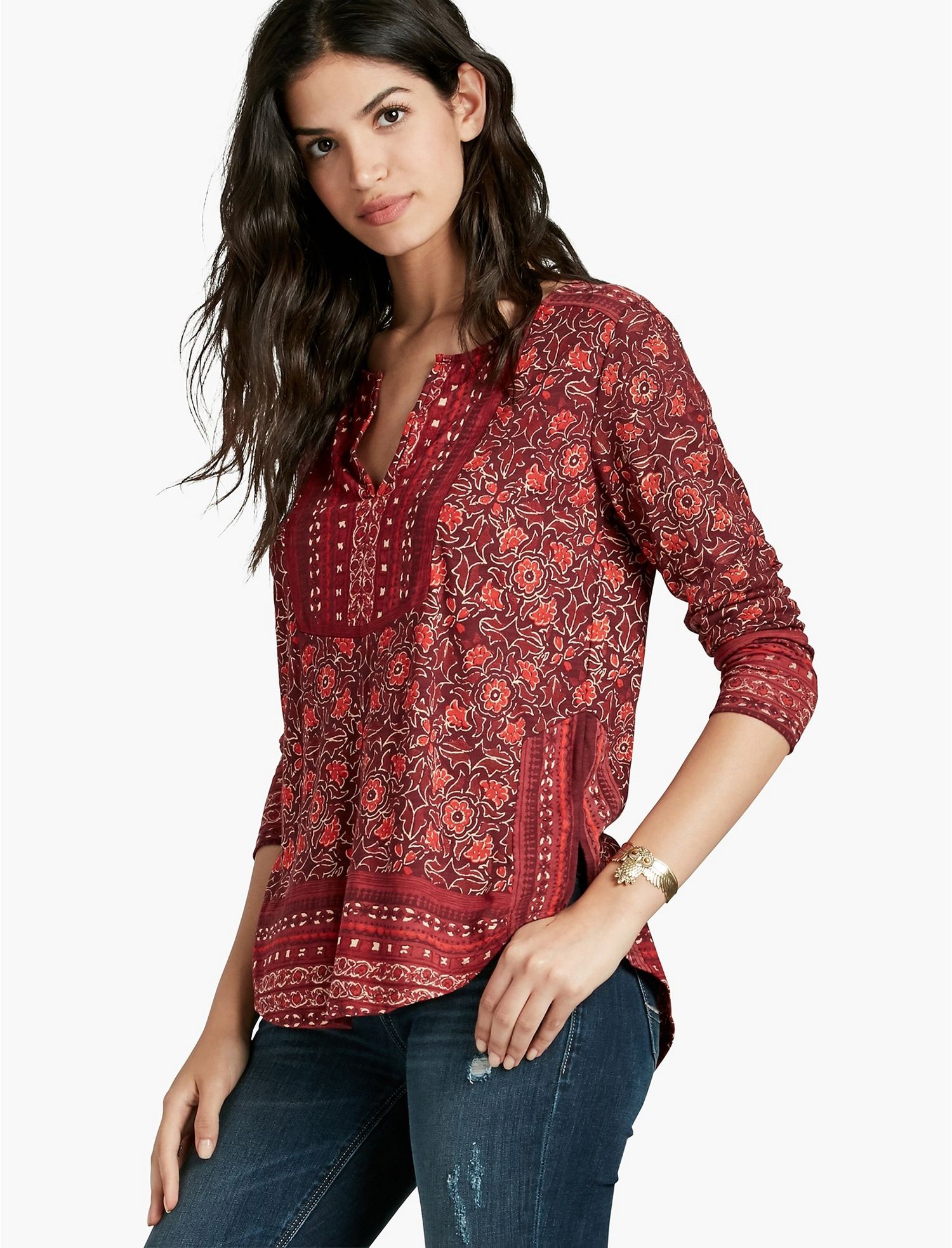 lucky brand floral top