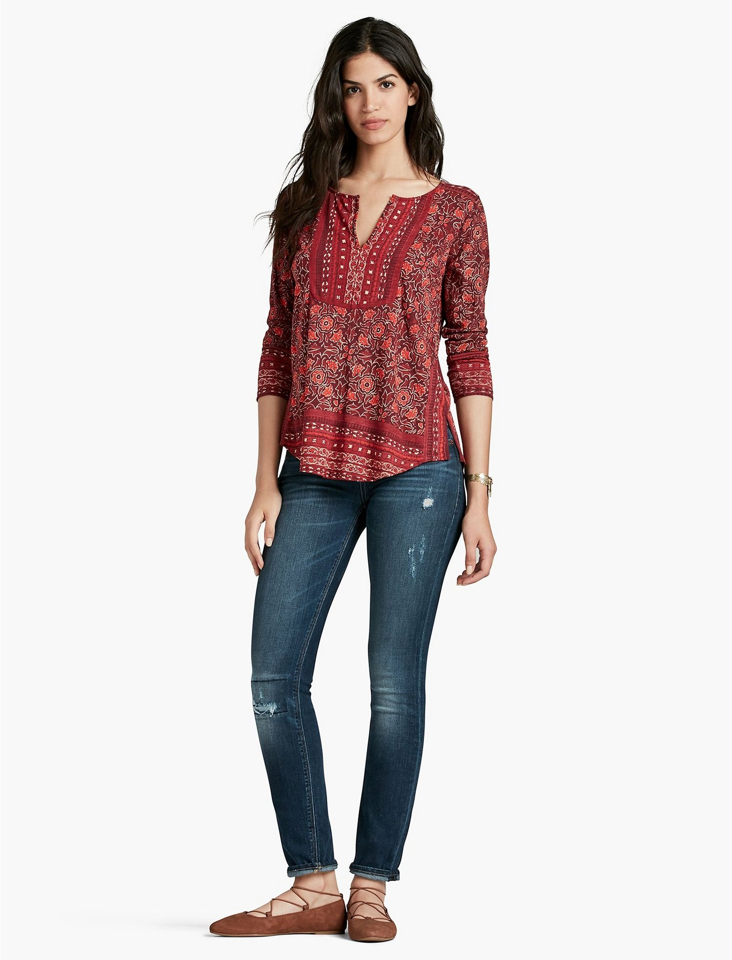 lucky brand floral top