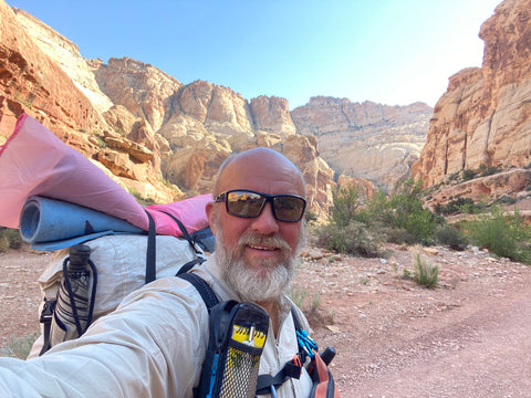 Kevin entering Grand Wash in Capitol Reef National Park