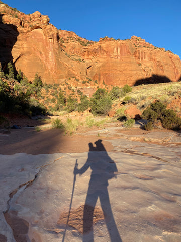 hiker in the desert