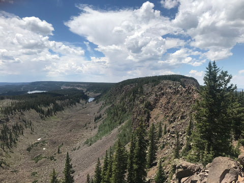 a ridgeline in the mountains