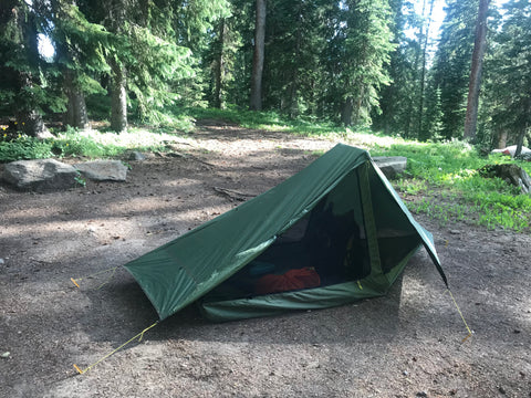 Skyscape Trekker set up in camp