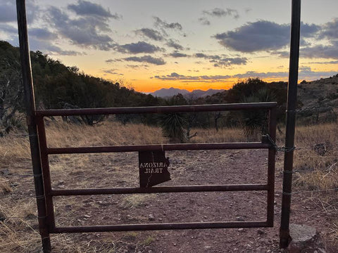 A gate along the trail near the US Mexican Border