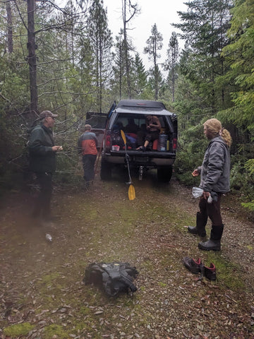 packing up the boats in a truck