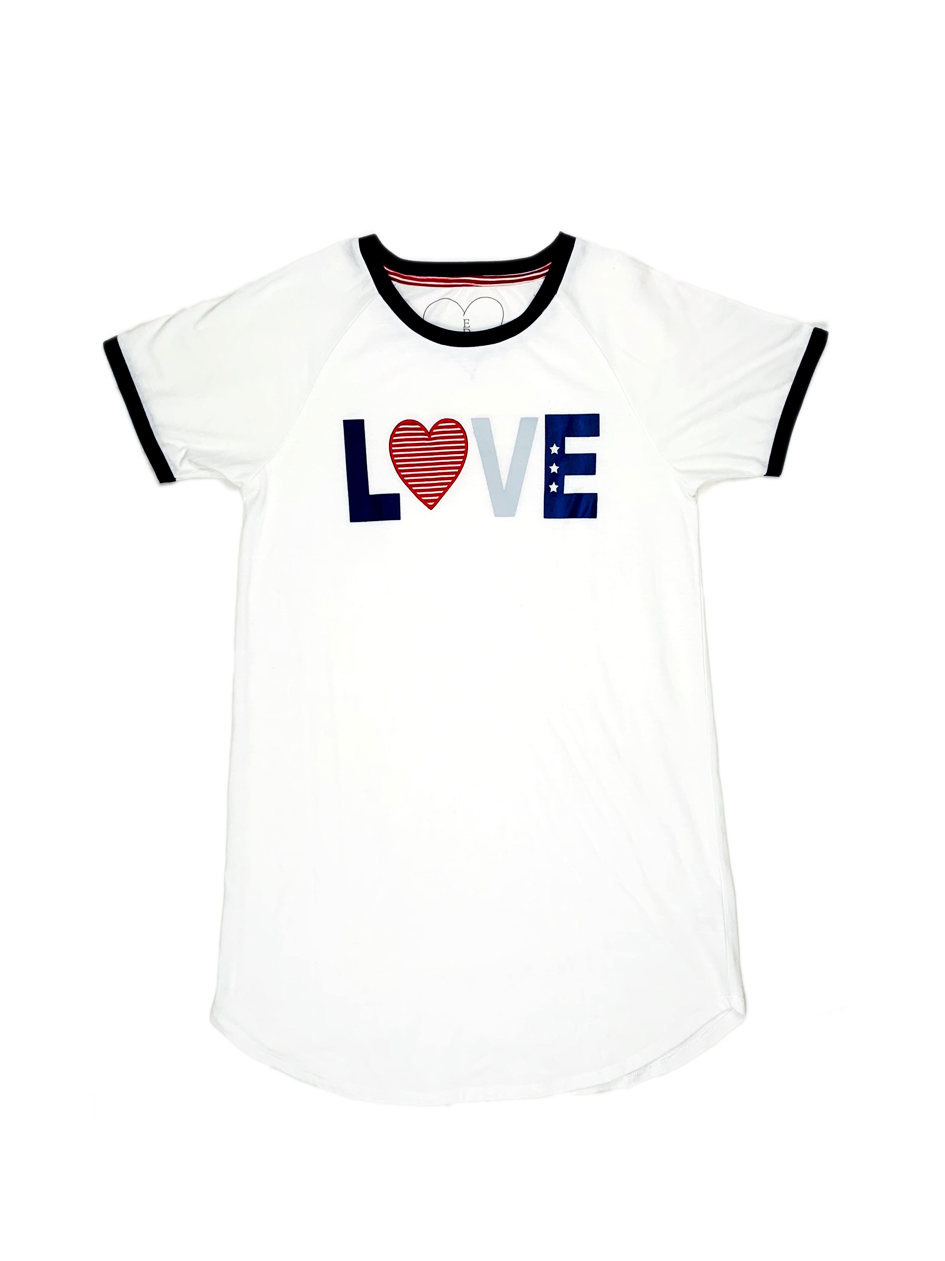 Love Flag Raglan Sleepshirt