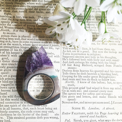 Amethyst Crystal Point - Power & Protection Ring Size 6.5