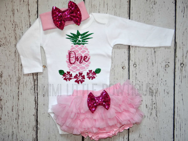 pineapple first birthday outfit