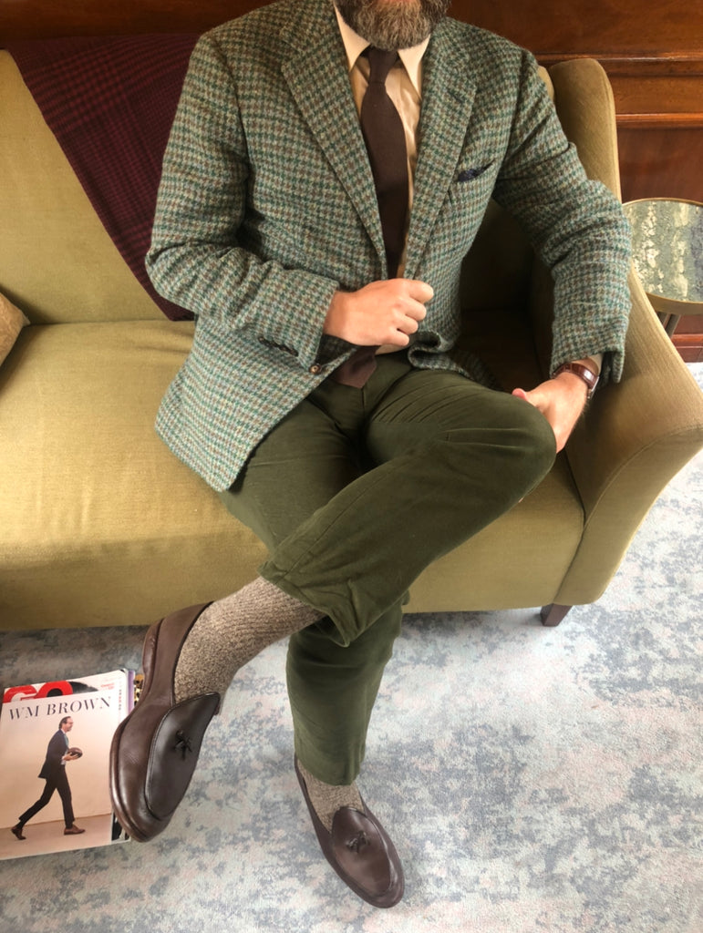 David Coggins on the Royal Scotsman wearing Belgian slippers 