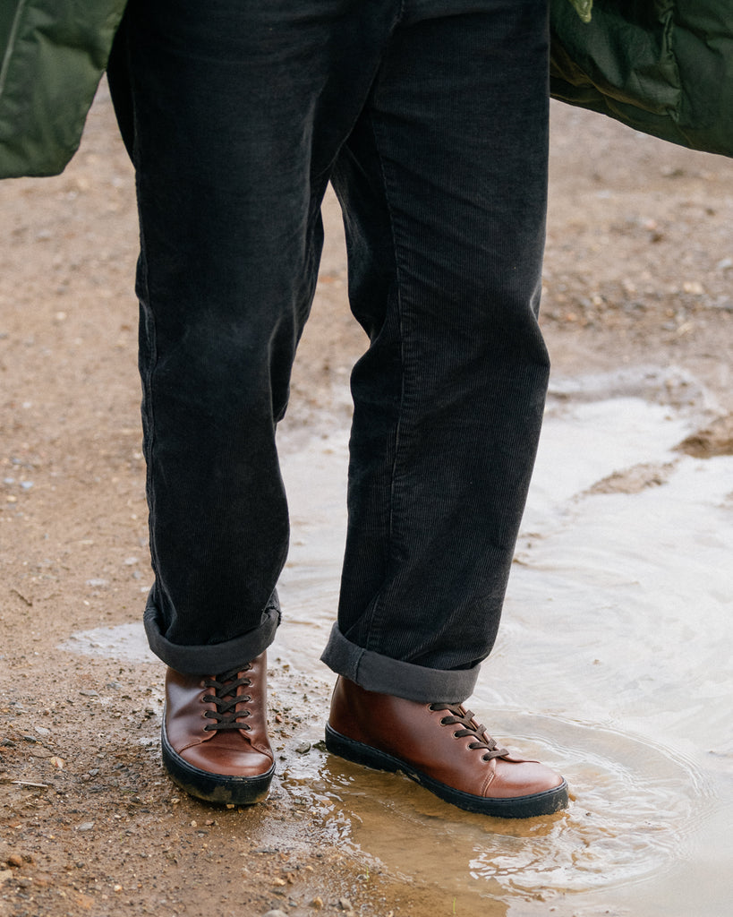 horween chromexcel sneakers boots withstanding water and muddy paths