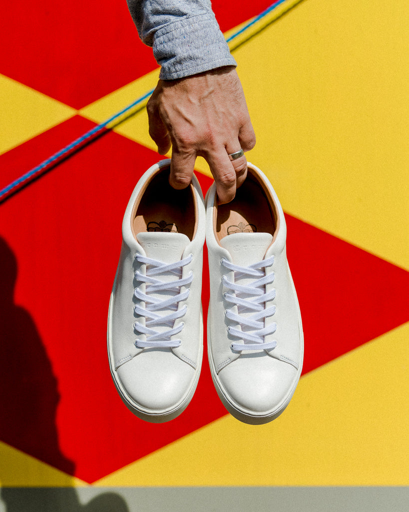 OVERSTONE DERBY SNEAKER ALL WHITE LEATHER