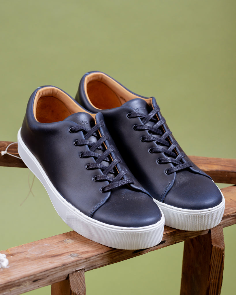 HORWEEN CHROMEXCEL BLACK LEATHER SNEAKERS
