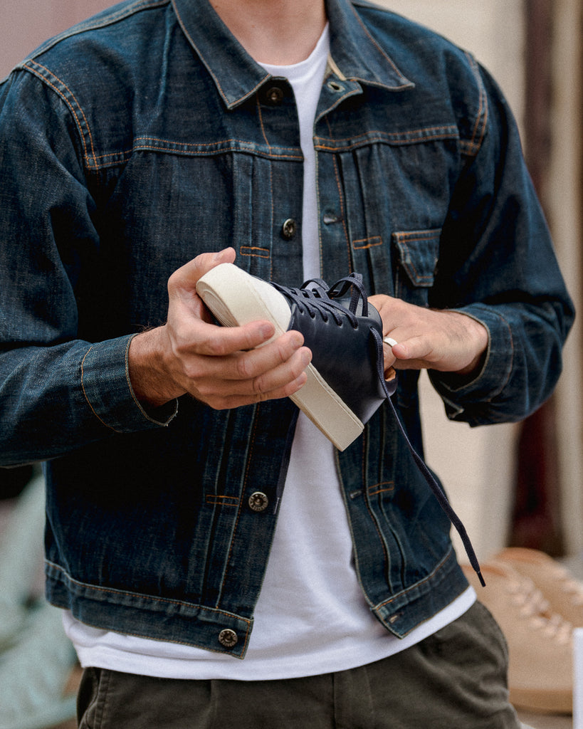 ABINGTON TOE CAP SNEAKER NAVY WHITE