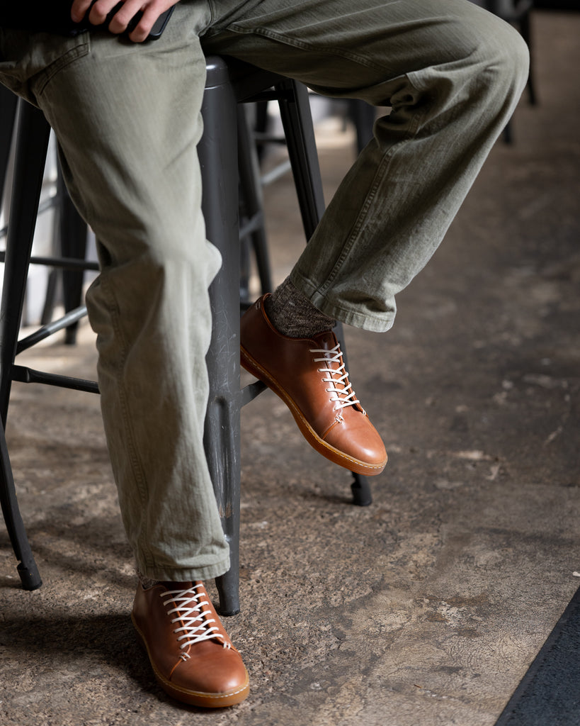 Crown Northampton harlestone Horween shell cordovan sneakers 