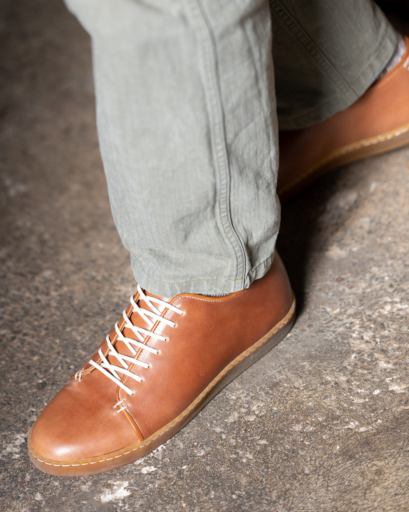 Crown Northampton harlestone Horween shell cordovan sneakers 