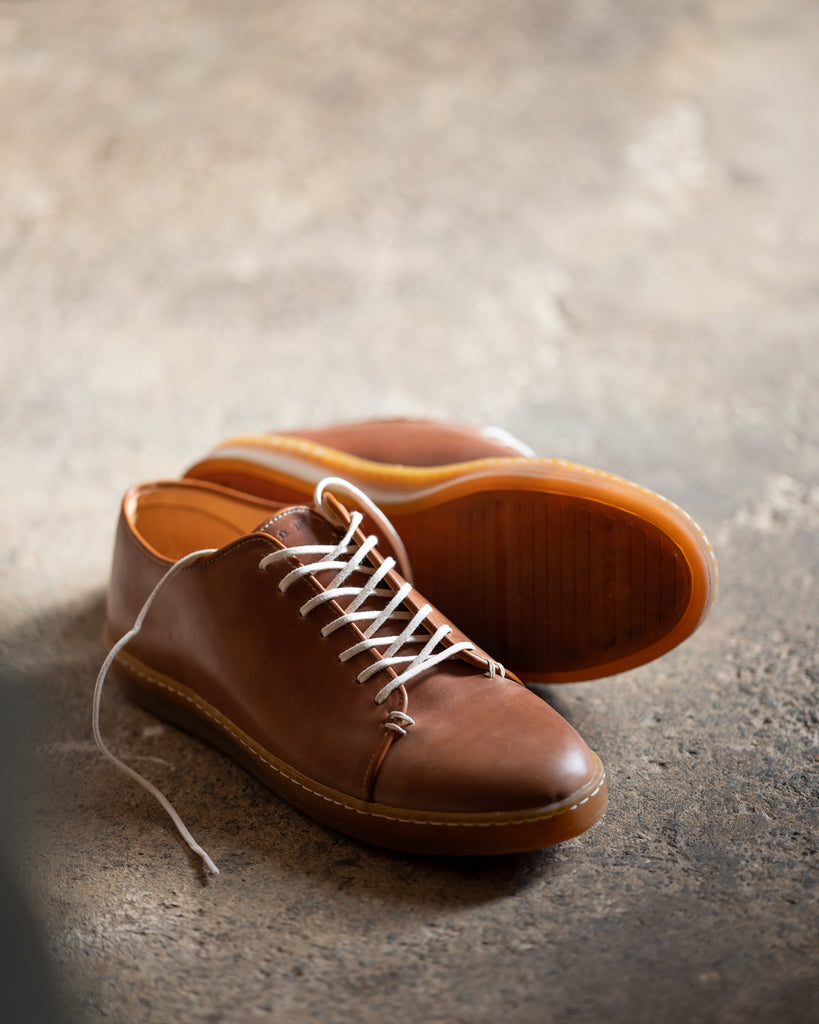 Crown Northampton harlestone Horween shell cordovan sneakers 