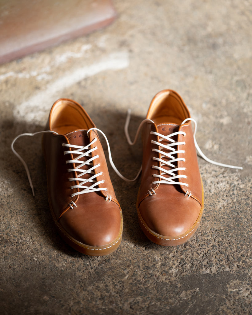 Crown Northampton harlestone Horween shell cordovan sneakers 