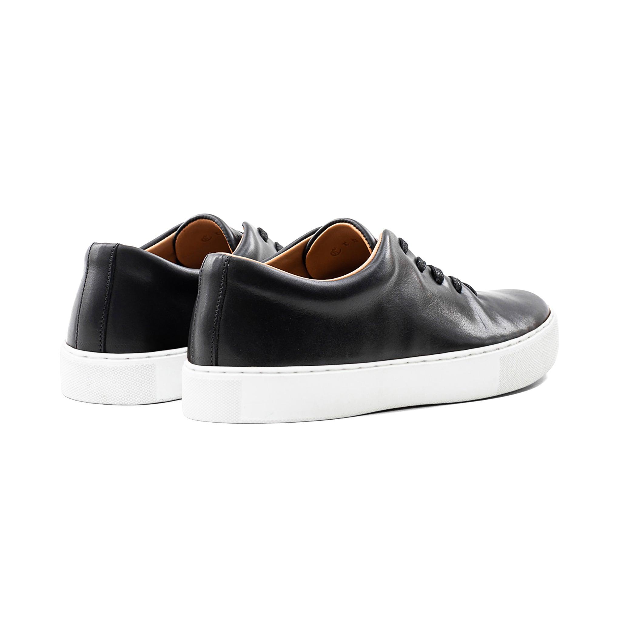 Crown Northampton Upton Wholecut - All Black Calf Leather Sneakers