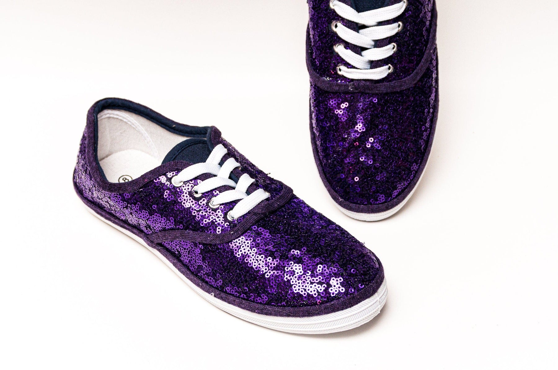 Purple Starlight Sequin Sneakers by Princess Pumps | Princess Pumps ...