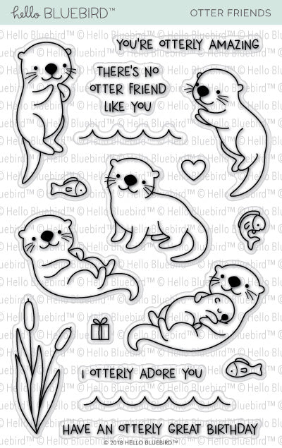 Otter Friends Stamp Hello Bluebird Llc