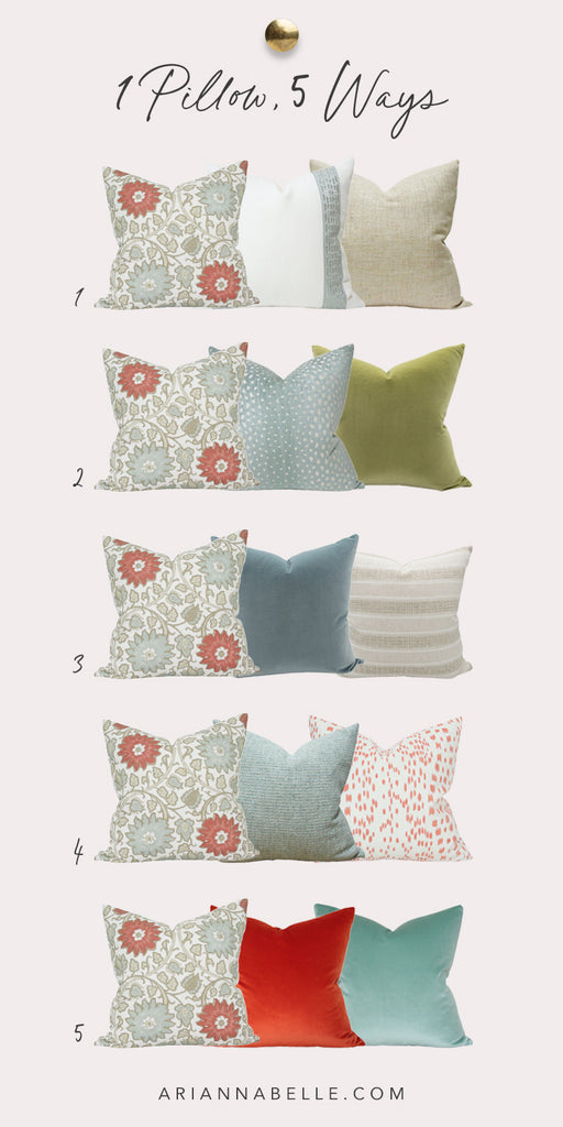 1 Pillow, 5 Ways: Trotwood Beacon Hill | Done-for-You Pillow Combinations by Arianna Belle