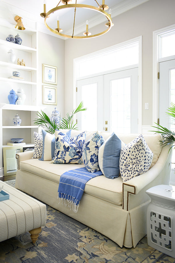 Coastal Chic Blue Designer Pillows from Arianna Belle