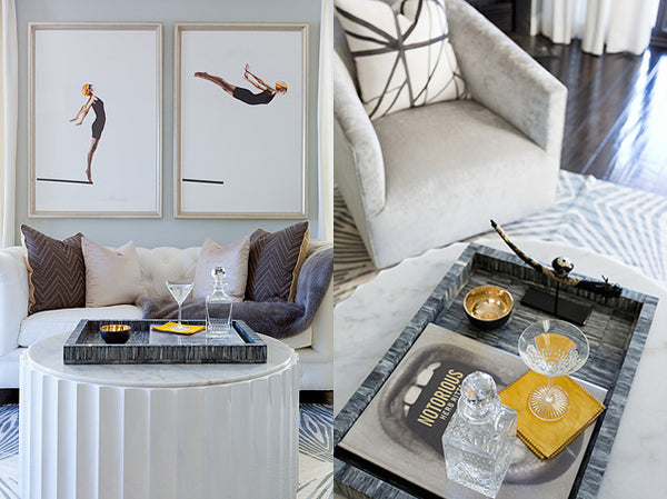 Designer Spotlight: Lucie Ayres | Arianna Belle Blog | Living Room with Channels Ebony & Ivory Pillow