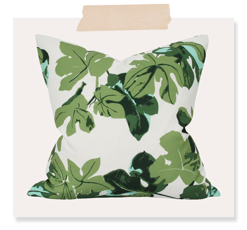 Fig Leaf Green Designer Pillow | Arianna Belle Pillow Shop
